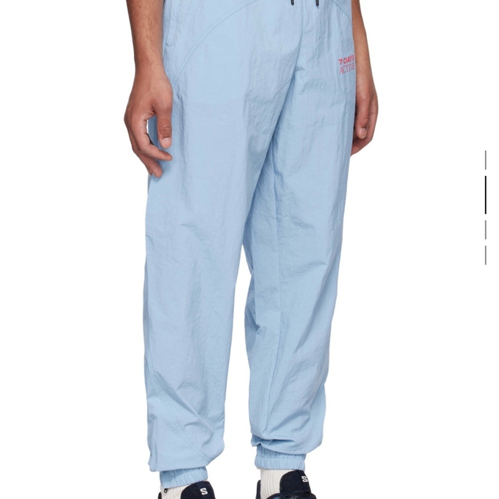 SEVEN DAYS ACTIVE BABYBLUE TRACK PANTS- SIZE L- WORN ONCE- ELASTIC WASIT